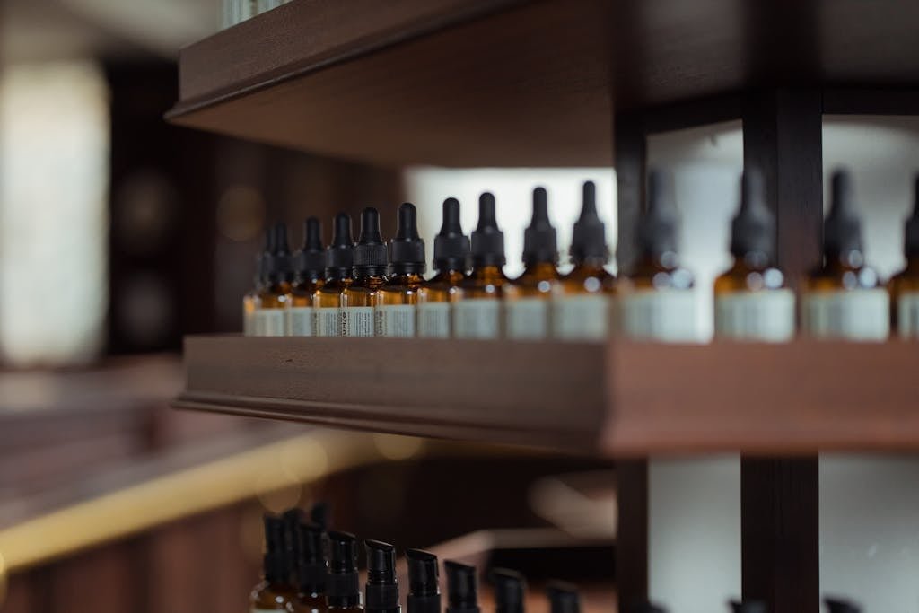 Photograph of Brown Medicine Bottles